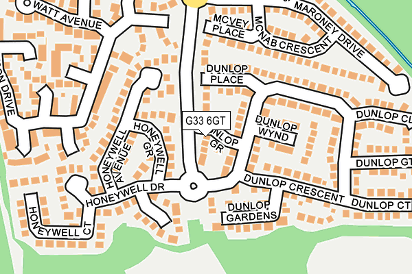 G33 6GT map - OS OpenMap – Local (Ordnance Survey)