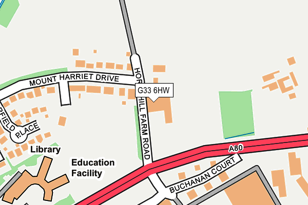 G33 6HW map - OS OpenMap – Local (Ordnance Survey)