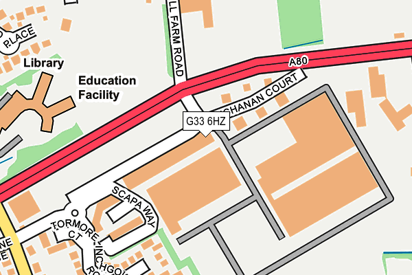 G33 6HZ map - OS OpenMap – Local (Ordnance Survey)