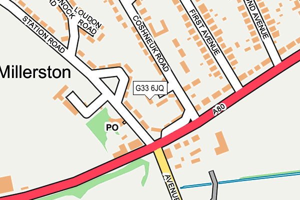 G33 6JQ map - OS OpenMap – Local (Ordnance Survey)