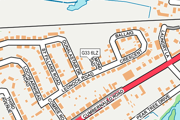 G33 6LZ map - OS OpenMap – Local (Ordnance Survey)