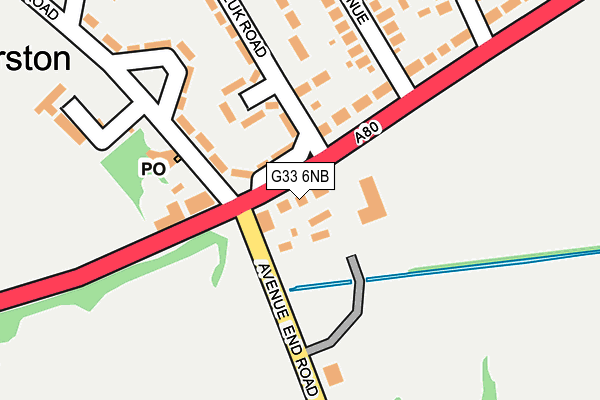 G33 6NB map - OS OpenMap – Local (Ordnance Survey)