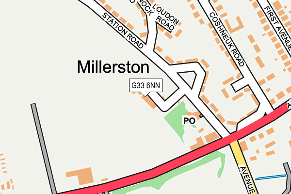G33 6NN map - OS OpenMap – Local (Ordnance Survey)