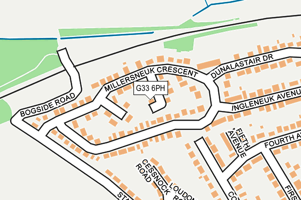 G33 6PH map - OS OpenMap – Local (Ordnance Survey)