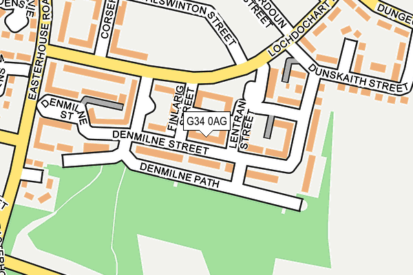 G34 0AG map - OS OpenMap – Local (Ordnance Survey)