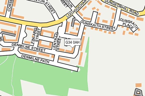 G34 0AH map - OS OpenMap – Local (Ordnance Survey)