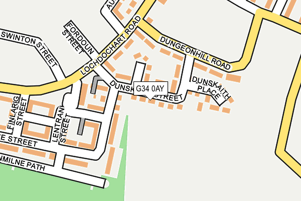 G34 0AY map - OS OpenMap – Local (Ordnance Survey) G34 0AY map - OS OpenMap – Local (Ordnance Survey)
