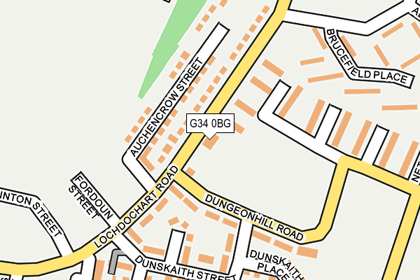 G34 0BG map - OS OpenMap – Local (Ordnance Survey)
