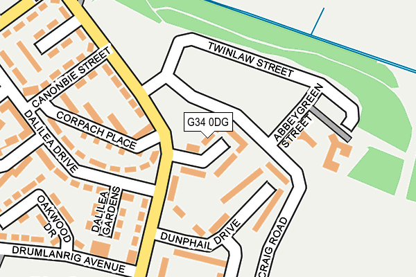 G34 0DG map - OS OpenMap – Local (Ordnance Survey) G34 0DG map - OS OpenMap – Local (Ordnance Survey)