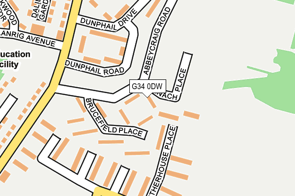 G34 0DW map - OS OpenMap – Local (Ordnance Survey) G34 0DW map - OS OpenMap – Local (Ordnance Survey)