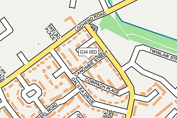 G34 0ED map - OS OpenMap – Local (Ordnance Survey) G34 0ED map - OS OpenMap – Local (Ordnance Survey)