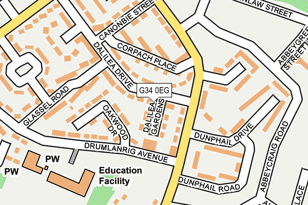 G34 0EG map - OS OpenMap – Local (Ordnance Survey) G34 0EG map - OS OpenMap – Local (Ordnance Survey)