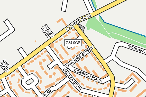 G34 0GP map - OS OpenMap – Local (Ordnance Survey)
