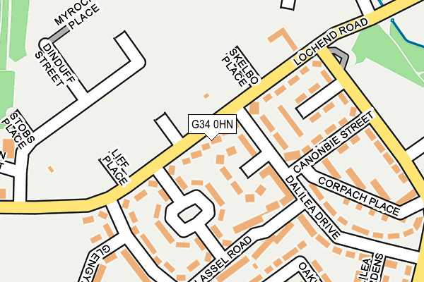 G34 0HN map - OS OpenMap – Local (Ordnance Survey) G34 0HN map - OS OpenMap – Local (Ordnance Survey)