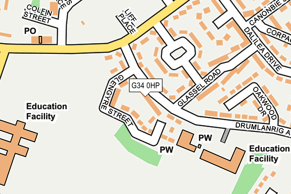 G34 0HP map - OS OpenMap – Local (Ordnance Survey) G34 0HP map - OS OpenMap – Local (Ordnance Survey)