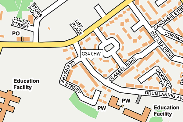 G34 0HW map - OS OpenMap – Local (Ordnance Survey) G34 0HW map - OS OpenMap – Local (Ordnance Survey)