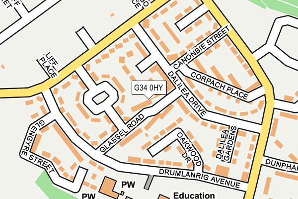 G34 0HY map - OS OpenMap – Local (Ordnance Survey) G34 0HY map - OS OpenMap – Local (Ordnance Survey)