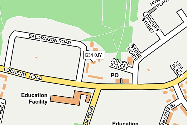 G34 0JY map - OS OpenMap – Local (Ordnance Survey) G34 0JY map - OS OpenMap – Local (Ordnance Survey)