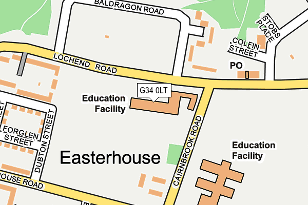 G34 0LT map - OS OpenMap – Local (Ordnance Survey) G34 0LT map - OS OpenMap – Local (Ordnance Survey)