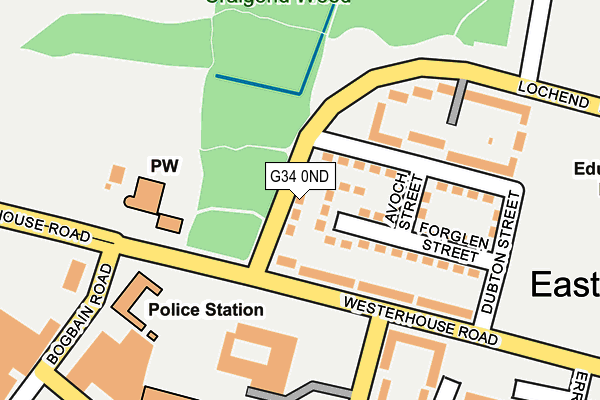 G34 0ND map - OS OpenMap – Local (Ordnance Survey)