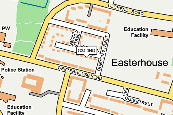 G34 0NQ map - OS OpenMap – Local (Ordnance Survey) G34 0NQ map - OS OpenMap – Local (Ordnance Survey)