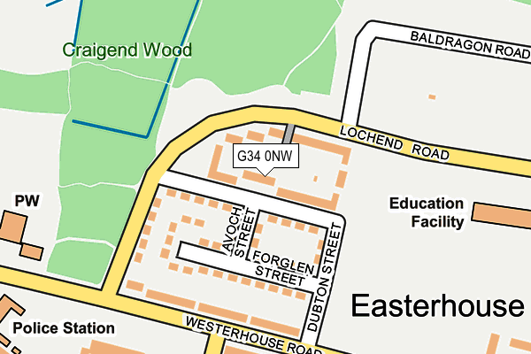 G34 0NW map - OS OpenMap – Local (Ordnance Survey) G34 0NW map - OS OpenMap – Local (Ordnance Survey)