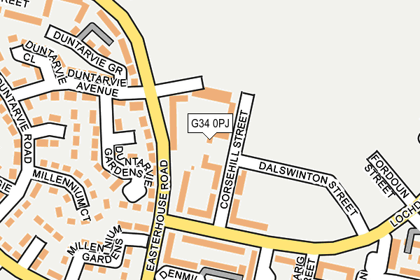 G34 0PJ map - OS OpenMap – Local (Ordnance Survey) G34 0PJ map - OS OpenMap – Local (Ordnance Survey)