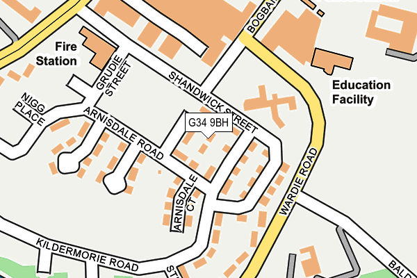G34 9BH map - OS OpenMap – Local (Ordnance Survey) G34 9BH map - OS OpenMap – Local (Ordnance Survey)