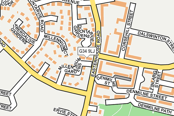 G34 9LJ map - OS OpenMap – Local (Ordnance Survey) G34 9LJ map - OS OpenMap – Local (Ordnance Survey)