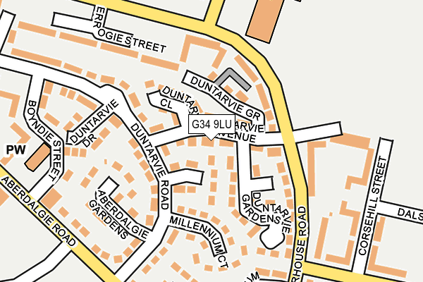 G34 9LU map - OS OpenMap – Local (Ordnance Survey) G34 9LU map - OS OpenMap – Local (Ordnance Survey)