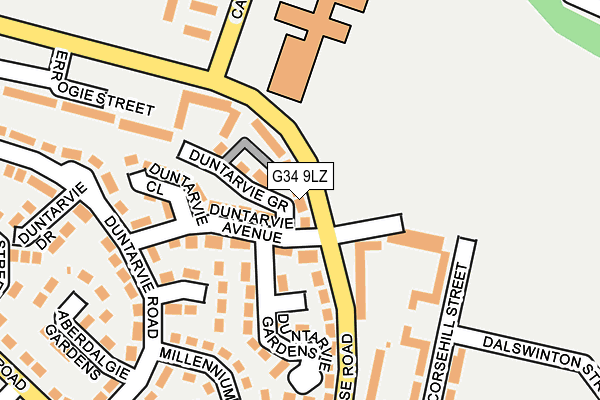 G34 9LZ map - OS OpenMap – Local (Ordnance Survey) G34 9LZ map - OS OpenMap – Local (Ordnance Survey)