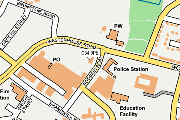 G34 9PE map - OS OpenMap – Local (Ordnance Survey) G34 9PE map - OS OpenMap – Local (Ordnance Survey)