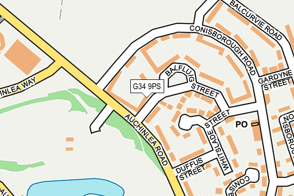 G34 9PS map - OS OpenMap – Local (Ordnance Survey) G34 9PS map - OS OpenMap – Local (Ordnance Survey)