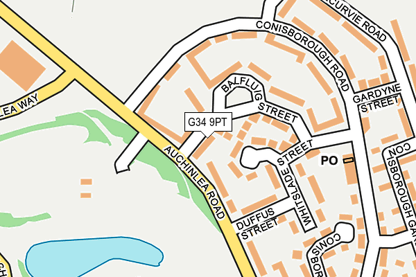 G34 9PT map - OS OpenMap – Local (Ordnance Survey) G34 9PT map - OS OpenMap – Local (Ordnance Survey)