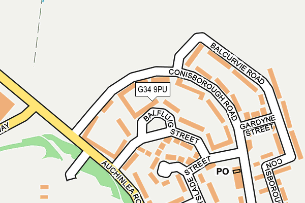 G34 9PU map - OS OpenMap – Local (Ordnance Survey) G34 9PU map - OS OpenMap – Local (Ordnance Survey)