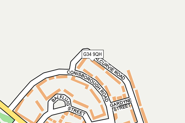 G34 9QH map - OS OpenMap – Local (Ordnance Survey) G34 9QH map - OS OpenMap – Local (Ordnance Survey)