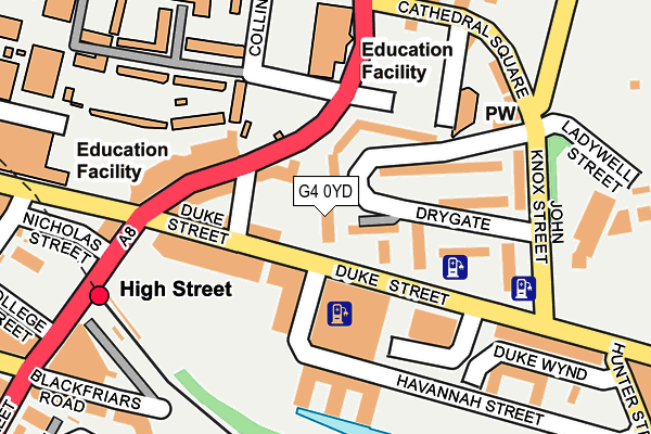 G4 0YD map - OS OpenMap – Local (Ordnance Survey) G4 0YD map - OS OpenMap – Local (Ordnance Survey)