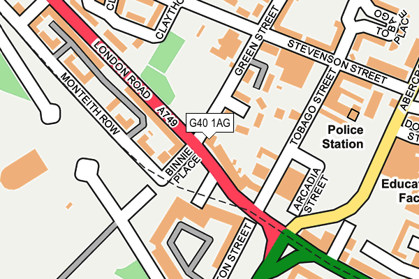 G40 1AG map - OS OpenMap – Local (Ordnance Survey) G40 1AG map - OS OpenMap – Local (Ordnance Survey)