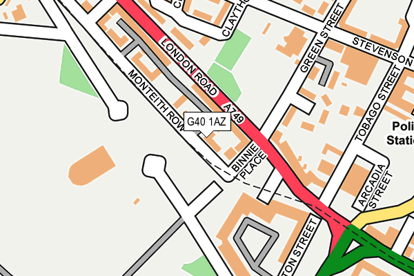 G40 1AZ map - OS OpenMap – Local (Ordnance Survey) G40 1AZ map - OS OpenMap – Local (Ordnance Survey)