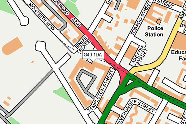 G40 1DA map - OS OpenMap – Local (Ordnance Survey) G40 1DA map - OS OpenMap – Local (Ordnance Survey)