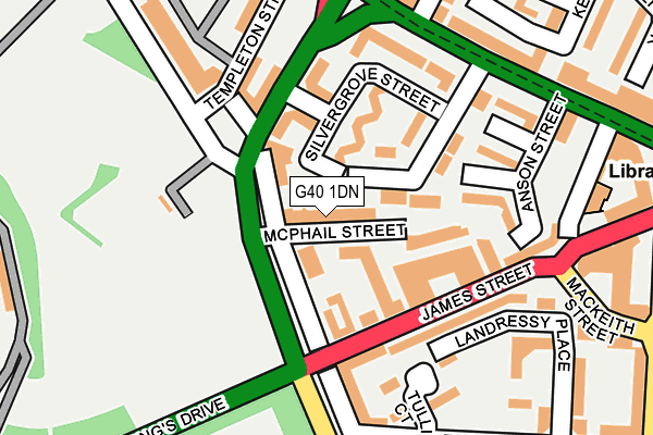 G40 1DN map - OS OpenMap – Local (Ordnance Survey)