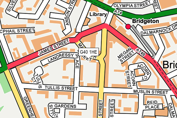 G40 1HE map - OS OpenMap – Local (Ordnance Survey) G40 1HE map - OS OpenMap – Local (Ordnance Survey)