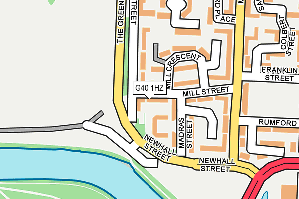 G40 1HZ map - OS OpenMap – Local (Ordnance Survey) G40 1HZ map - OS OpenMap – Local (Ordnance Survey)