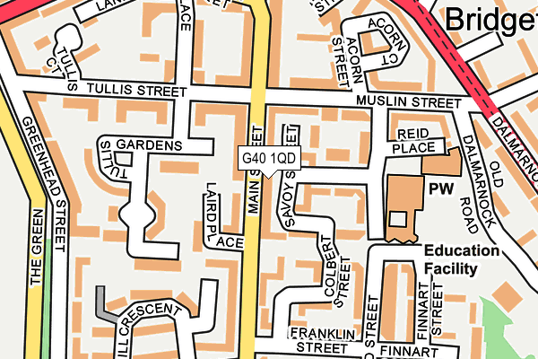 G40 1QD map - OS OpenMap – Local (Ordnance Survey) G40 1QD map - OS OpenMap – Local (Ordnance Survey)