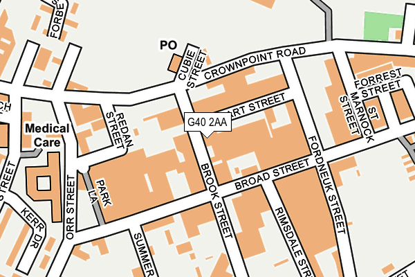 G40 2AA map - OS OpenMap – Local (Ordnance Survey) G40 2AA map - OS OpenMap – Local (Ordnance Survey)