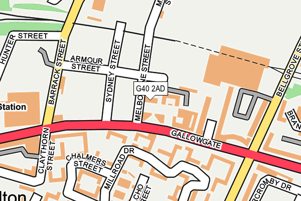 G40 2AD map - OS OpenMap – Local (Ordnance Survey) G40 2AD map - OS OpenMap – Local (Ordnance Survey)
