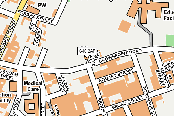 G40 2AF map - OS OpenMap – Local (Ordnance Survey)