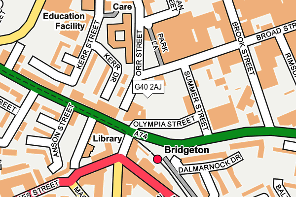 G40 2AJ map - OS OpenMap – Local (Ordnance Survey)