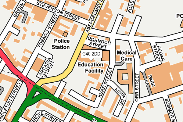 G40 2DD map - OS OpenMap – Local (Ordnance Survey)