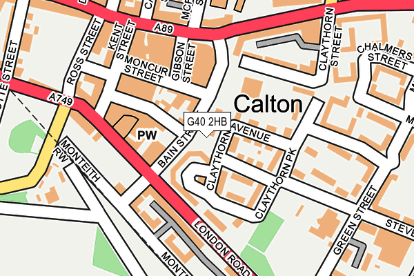 G40 2HB map - OS OpenMap – Local (Ordnance Survey)